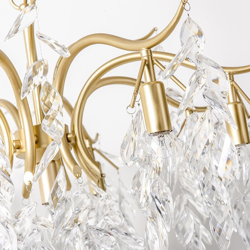 Kristy Suspension Multi Luxueux, Cristal/Cuivre, Noir/Or, Salon - Neutralighting