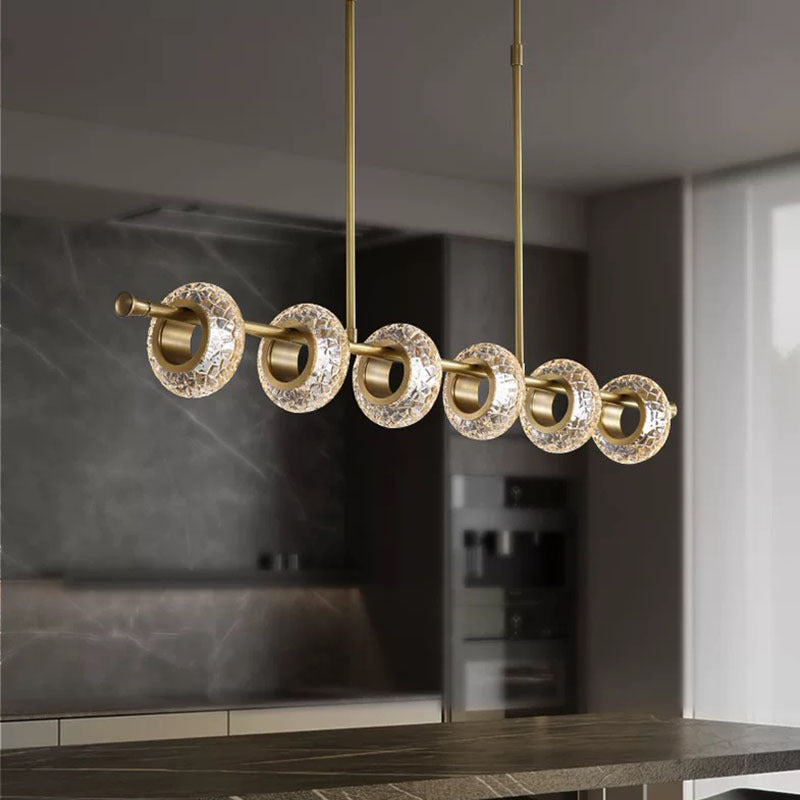 Kristy Luminaires Suspension Moderne LED Or Métal/Acrylique Salle à manger - Neutralighting