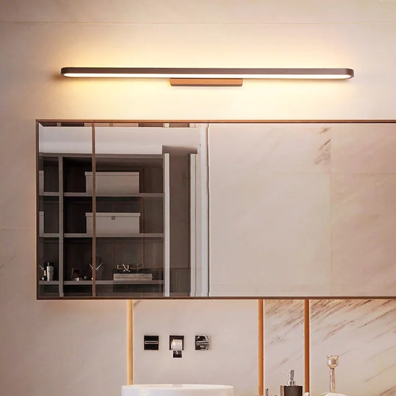 Luxa Applique Murale Miroir Ovale Moderne. Métal/Gel de Silice. Café/Noir Salon - Neutralighting