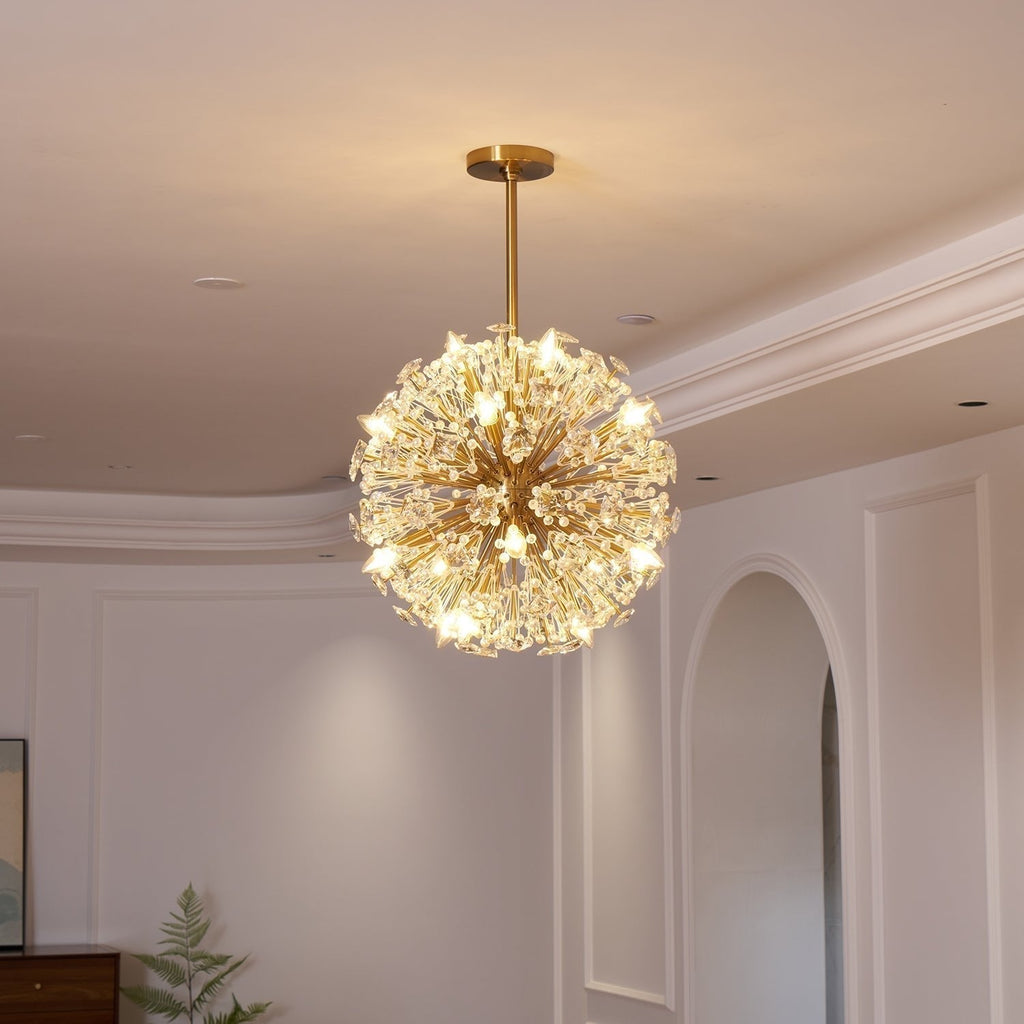 Aurora Lustre de Luxe en Métal Doré - Neutralighting