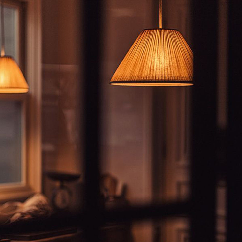 Ritta Suspension Vintage, Métal/Tissu, Brun, Salon - Neutralighting