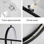 Valentina Moderne LED Lustre Or/Noir Verre Salon/Chambre À Coucher - Neutralighting
