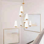 Silva Lustre LED Moderne Design, Métal/Tissu, Noir/Or, Salle à Manger - Neutralighting