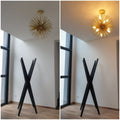 Arisha Moderne LED Lustre Or Métal Salle À Manger Chambre À Coucher - Neutralighting