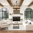 Silva Industriel LED Suspension Bois Métal Salon - Neutralighting