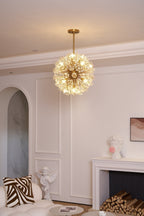 Aurora Lustre de Luxe en Métal Doré - Neutralighting