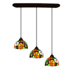 Tiffany Vintage Suspension Tachée Métal Verre Chambre À Coucher - Neutralighting
