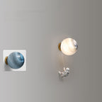Aria Lune LED Applique Murale Blanc Résine Chambre Des Enfants - Neutralighting