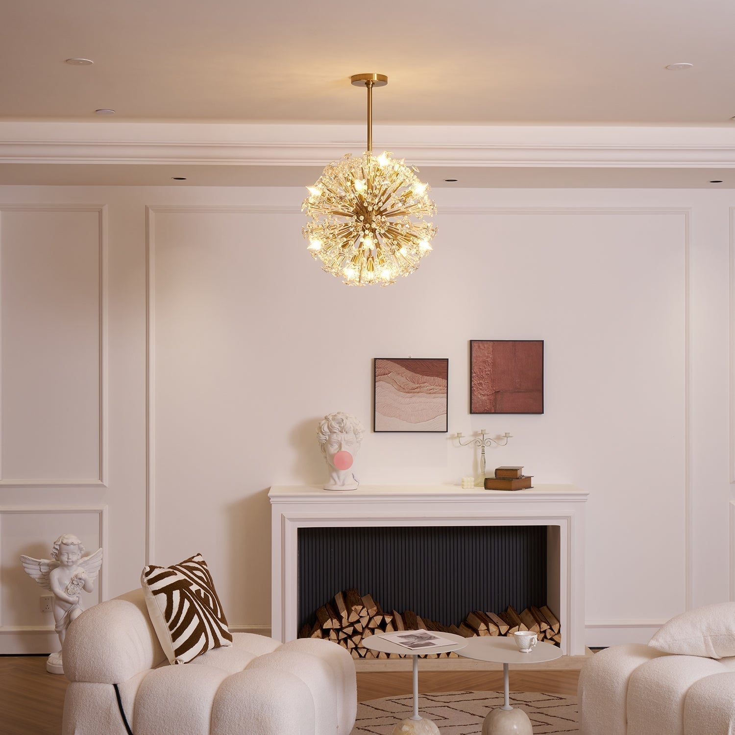 Aurora Lustre de Luxe en Métal Doré - Neutralighting