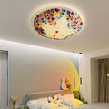 Tiffany Rustique Plafonnier Métal Verre Chambre À Coucher - Neutralighting