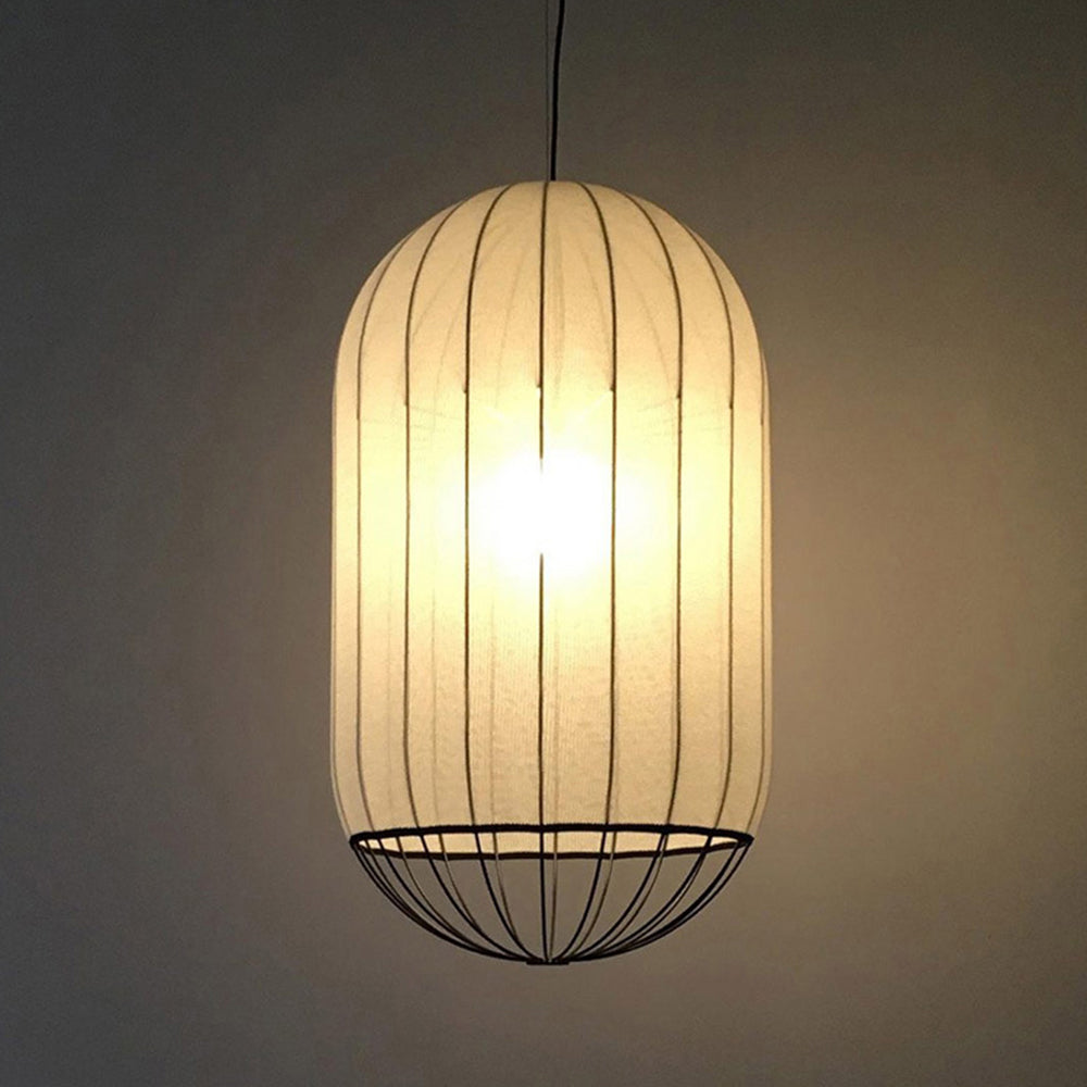 Ritta Suspension Vintage, Métal/Tissu, Blanc/Noir, Salon - Neutralighting