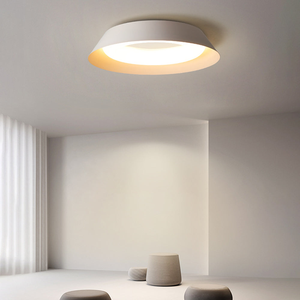 Arisha Plafonnier Bol Moderne, Métal/Acrylique, Blanc, Salon - Neutralighting