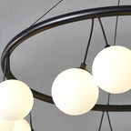 Valentina Nordique LED Lustre Noir Métal/Verre Salle À Manger/Chambre À Coucher - Neutralighting