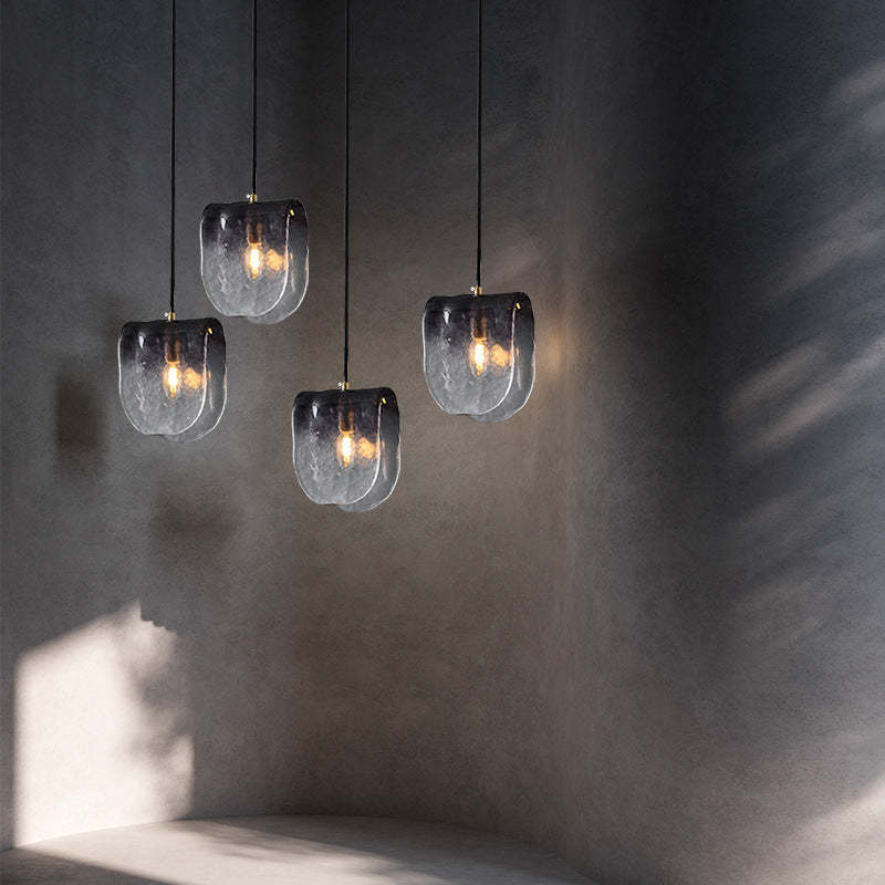 Valentina Suspension Contemporaine Métal/Verre Noir Salon - Neutralighting