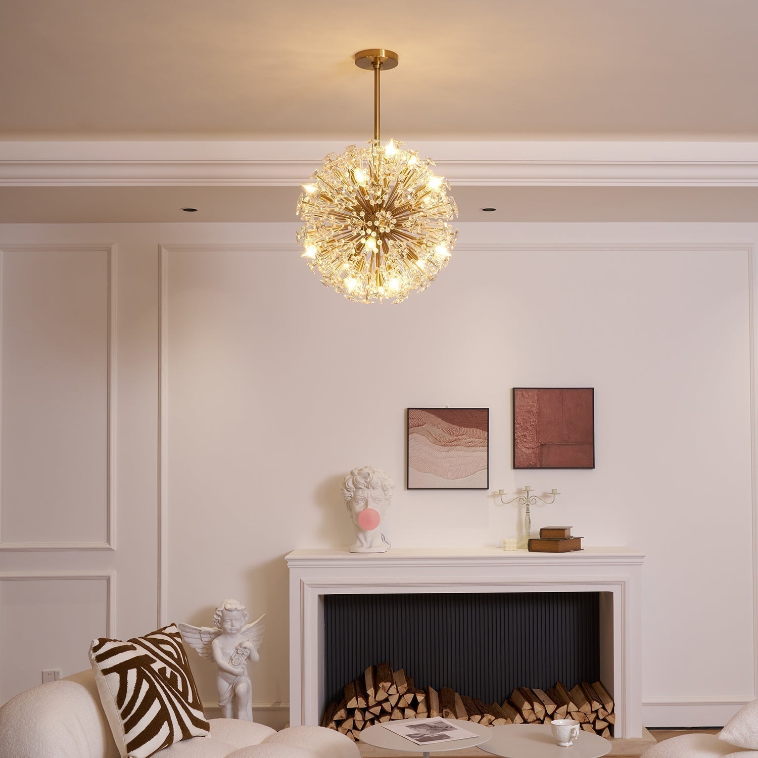 Aurora Lustre de Luxe en Métal Doré - Neutralighting