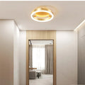 Arisha Plafonnier Rond/Carré Art Deco, Métal/Acrylique, Doré, Salon - Neutralighting