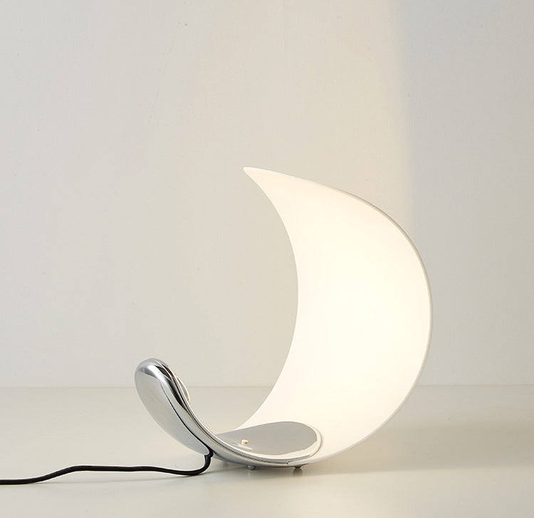 Aria Lampe de Table Lune Moderne, Métal/Acrylique, Blanc, Salon - Neutralighting