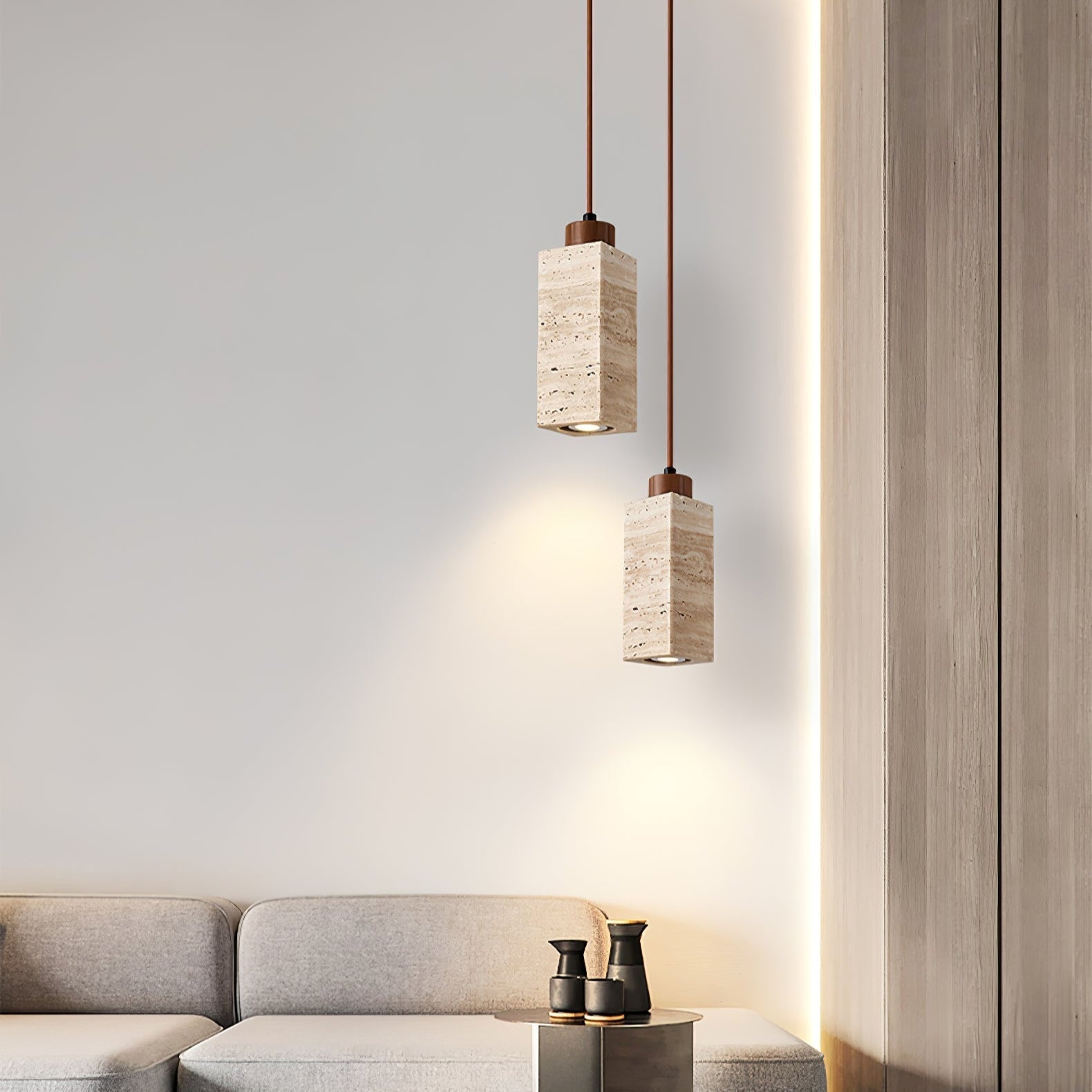 Avloris Travertin Pendentif Lumière - Neutralighting