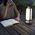 Ray Lampe de Table Cylindre Moderne, Acrylique, Gris/Blanc/Vert/Orange, Jardin - Neutralighting