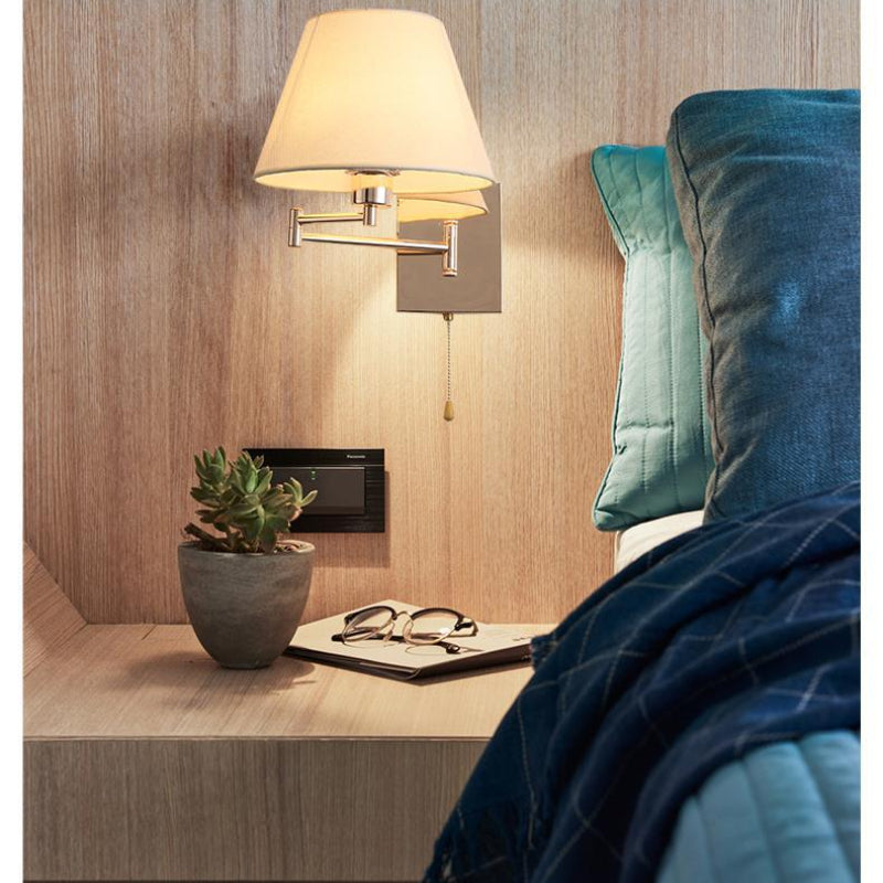 Epoch Décoratif Intérieur Applique Murale Métal Tissu Salle d'Étude Salon - Neutralighting