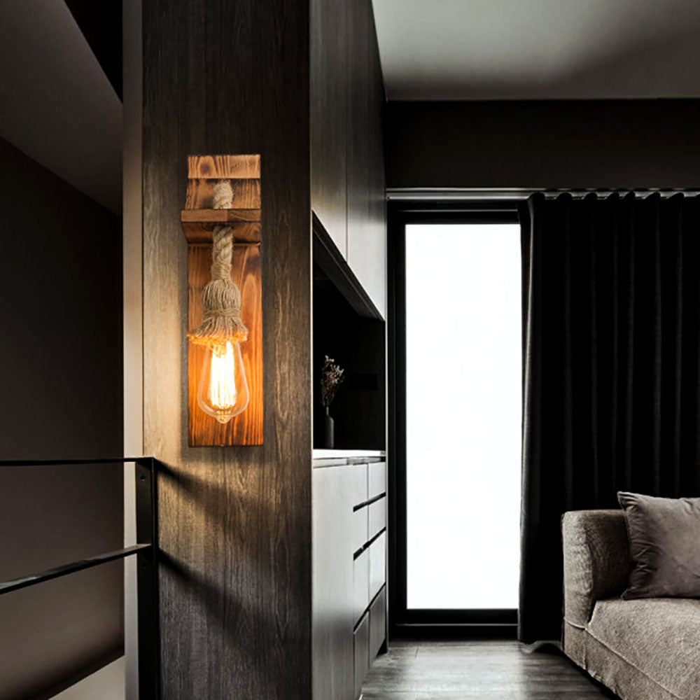 Epoch, Applique, Bois et Corde de Chanvre - Neutralighting