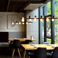 Silva Vintage LED Lustre Noir Métal Salle À Manger/Salon/Bar - Neutralighting