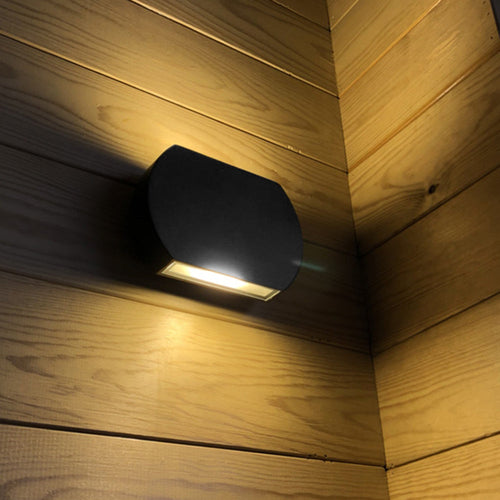 Ray Géométrique LED Applique Murale Noir Gris Métal Verre Cour - Neutralighting