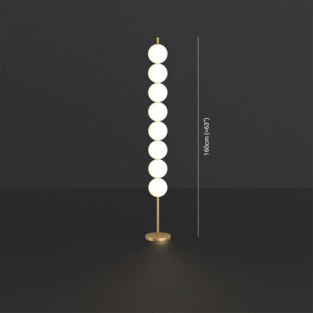 Valentina Design Lampadaire Globe Moderne Métal Laiton/Blanc Salon - Neutralighting
