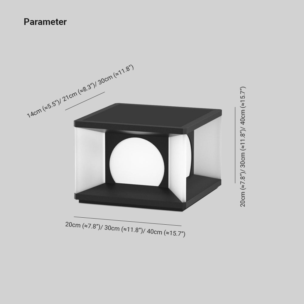Ray Lampe Solaire Pilier Moderne, Métal, Noir, Allée, Câble Solaire - Neutralighting