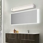Arisha Applique Murale à Miroir Design LED Transparente Rectangulaire Moderne Métal Cristal Blanc Salle de Bain - Neutralighting