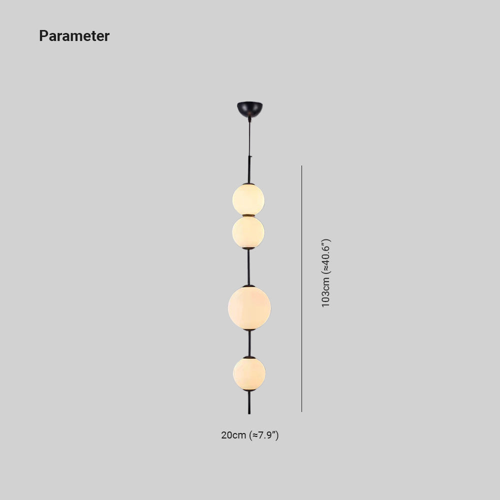 Valentina Luminaires Suspensions Bulle Moderne Simple Métal/Verre Noir Salon/Chambre à Coucher - Neutralighting
