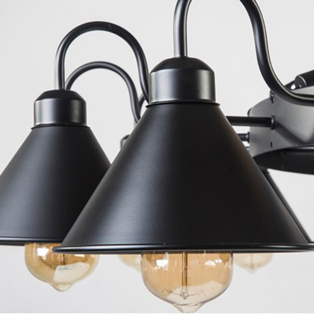 Silva Suspension Dôme Industriel, Métal/Verre, Noir/Blanc, Salon - Neutralighting