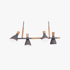 Valentina Luminaires Suspensions 4 Lampes Nordique Bois/Métal Blanc/Vert/Gris Cuisine/Salon - Neutralighting