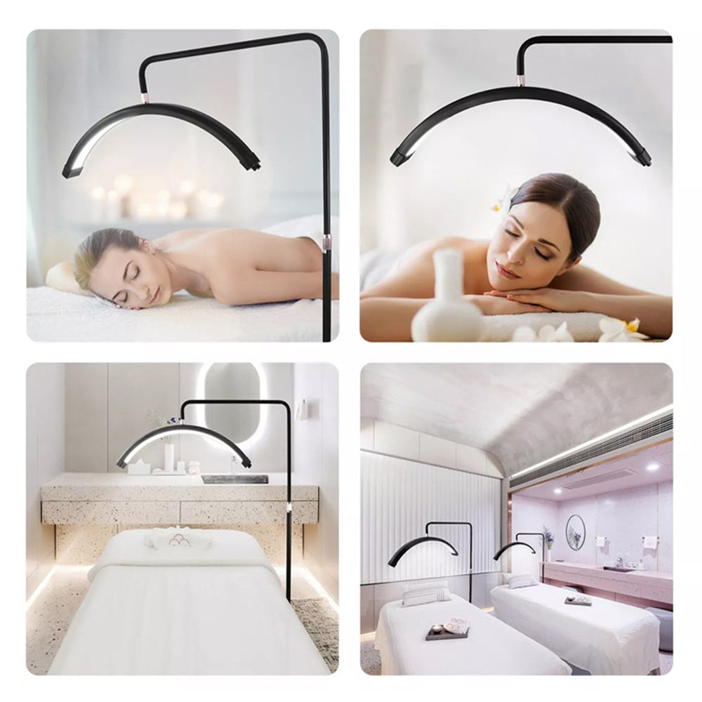 Arisha Industrielle Lampadaire Linéaire Simple Métal/PVC Noir Salon - Neutralighting