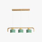 Valentina Moderne Luminaires Suspensions Cylindre Nordique Bambou Blanc/Vert/Gris Chambre à Coucher - Neutralighting