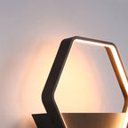 Ray Applique Murale Extérieure Hexagone Nordique, Métal, Noir, Clôture - Neutralighting