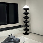 Salagado Lampadaire Gourde Moderne, Métal, Noir/Blanc, Salon - Neutralighting
