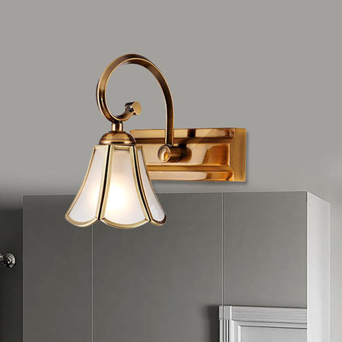 Ray Applique Murale Fleur Vintage LED Métal/Verre Or Salon/Salle de Bain - Neutralighting
