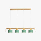 Valentina Moderne Luminaires Suspensions Cylindre Nordique Bambou Blanc/Vert/Gris Chambre à Coucher - Neutralighting