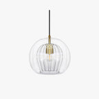 June Suspension Bulle Nordique Verre Transparent/Doré Salon/Chambre - Neutralighting