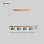 Valentina Moderne Luminaires Suspensions Cylindre Nordique Bambou Blanc/Vert/Gris Chambre à Coucher - Neutralighting