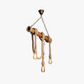 Silva Luminaires Suspensions Vintage LED Bambou/Métal Marron Salon/Chambre à Coucher - Neutralighting