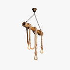Silva Luminaires Suspensions Vintage LED Bambou/Métal Marron Salon/Chambre à Coucher - Neutralighting