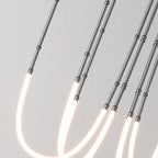 Ray Luminaires Suspensions de Manière Détournée Linéaire Silicium/Métal Noir/Blanc Salon/Chambre à Coucher - Neutralighting