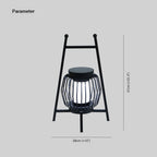Ray Lampadaire Lanterne Moderne, Métal, Noir, Allée - Neutralighting