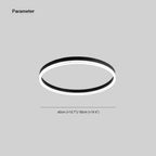 Arisha Plafonnier Anneau Simple Moderne Métal Noir/Blanc/Doré Salon/Salle à Manger - Neutralighting