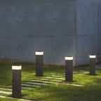 Ray Moderne LED Lampadaire Extérieure Noir Métal Allée Cour - Neutralighting