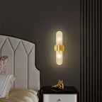 Valentina Applique Murale Luxe à Double Lumières, Métal/Verre, Or, Chambre - Neutralighting