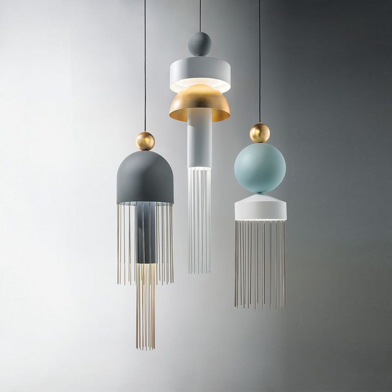 Valentina Suspension Irrégulière Géométrique, Metal, Bleu/Gris, Salon - Neutralighting