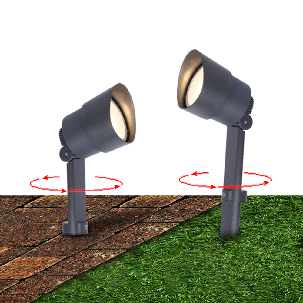 Ray Spot Extérieur Cylindre Moderne, Métal/Acrylique, Noir, Jardin - Neutralighting